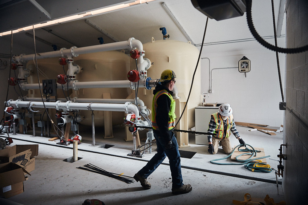 Filtration Station with Workers